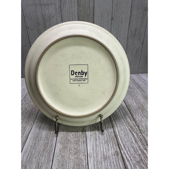 Vtg Denby Salad Plate White Cream Stoneware England 7.25" Set of 5 L - Picture 3 of 12